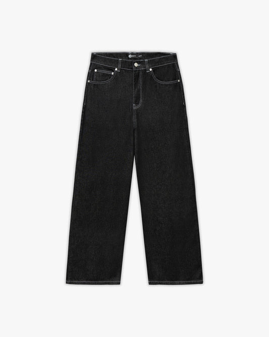VOLUME DENIM RAW BLACK