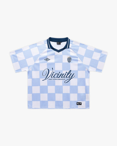 CARO CHECKER JERSEY BLUE/WHITE