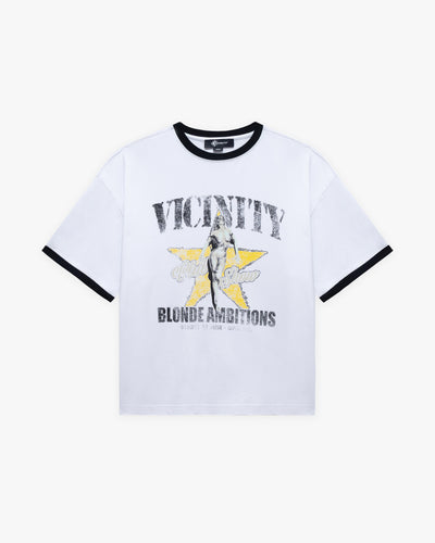 BLONDE AMBITIONS TEE WHITE