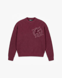 V-LOGO KNITWEAR DARK CHERRY