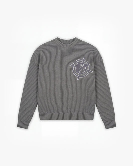 V-LOGO KNITWEAR DARK GREY