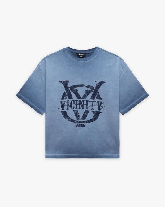 INITIALS TEE BLUE