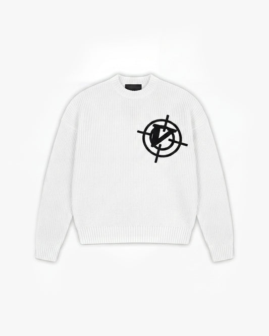 V-LOGO KNITWEAR WHITE