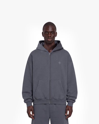 SOFTS ZIP-HOODIE DARK GREY