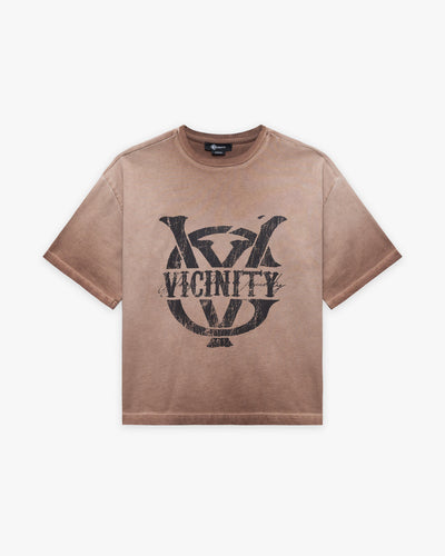 INITIALS TEE BROWN