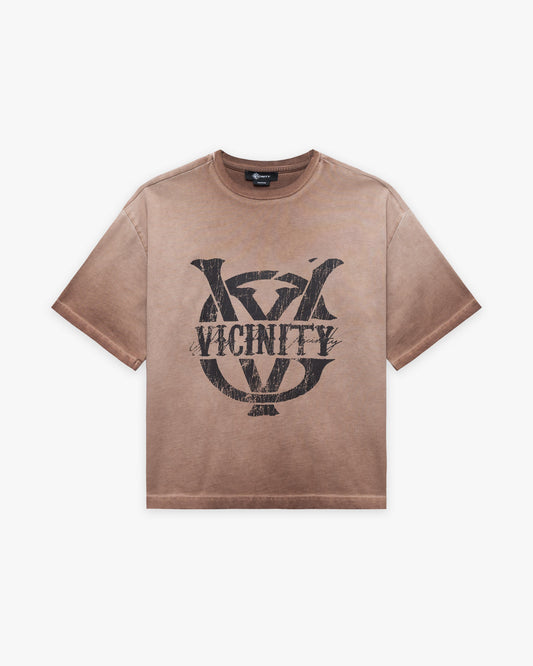 INITIALS TEE BROWN