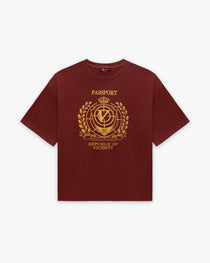 PASSPORT TEE WASHED RED