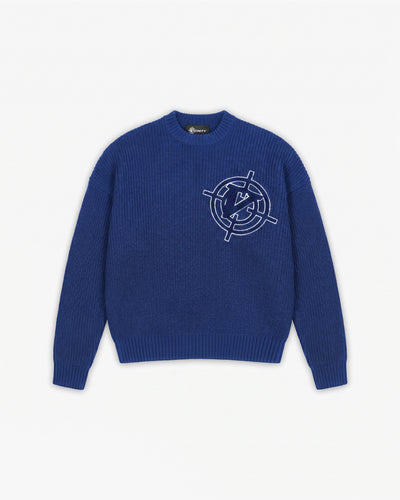 V-LOGO KNITWEAR ROYAL BLUE