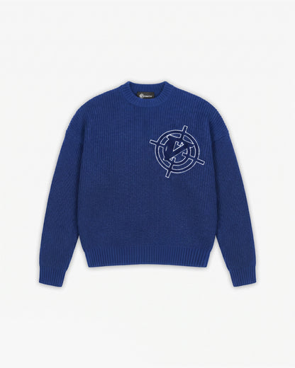 V-LOGO KNITWEAR ROYAL BLUE