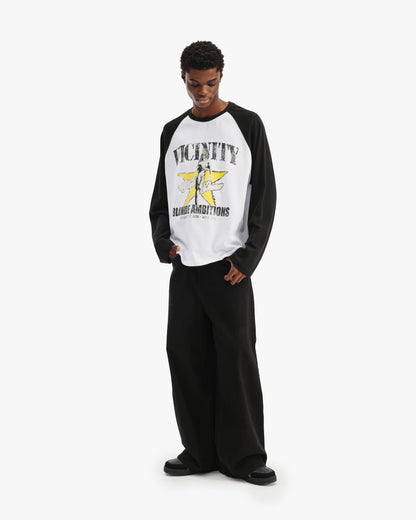 BLONDE AMBITIONS LONGSLEEVE WHITE/BLACK