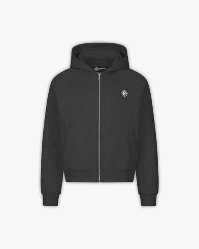 INSIDE OUT ZIP HOODIE ASH GREY - VICINITY