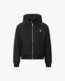 INSIDE OUT ZIP HOODIE BLACK