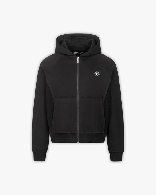 INSIDE OUT ZIP HOODIE BLACK - VICINITY