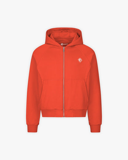INSIDE OUT ZIP HOODIE STRAWBERRY - VICINITY