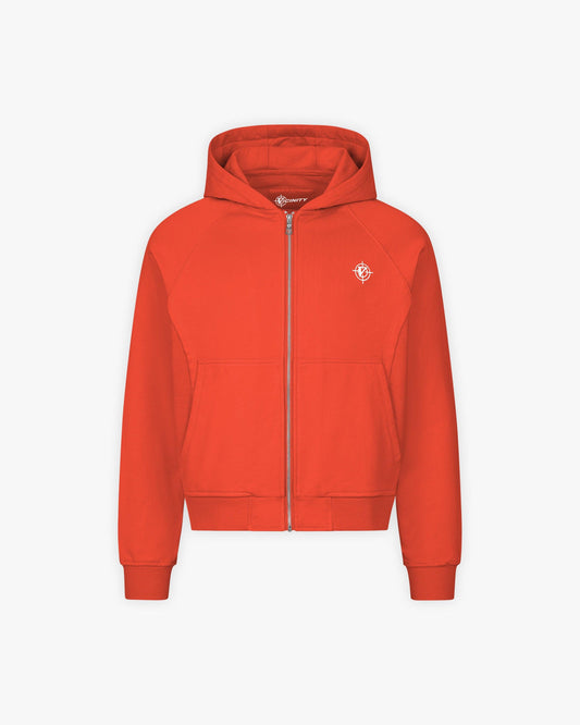 INSIDE OUT ZIP HOODIE STRAWBERRY - VICINITY