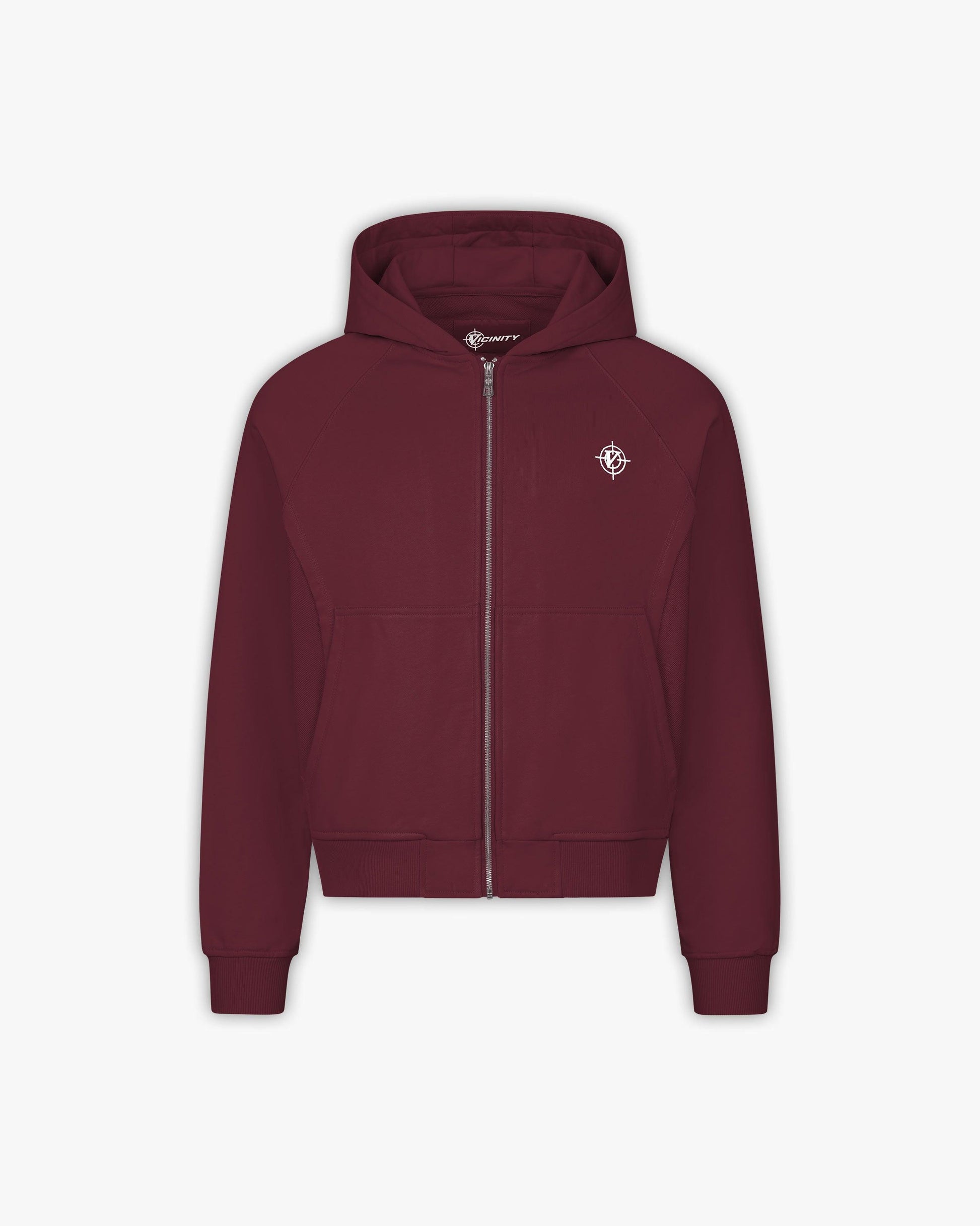 INSIDE OUT ZIP HOODIE WINE RED - VICINITY