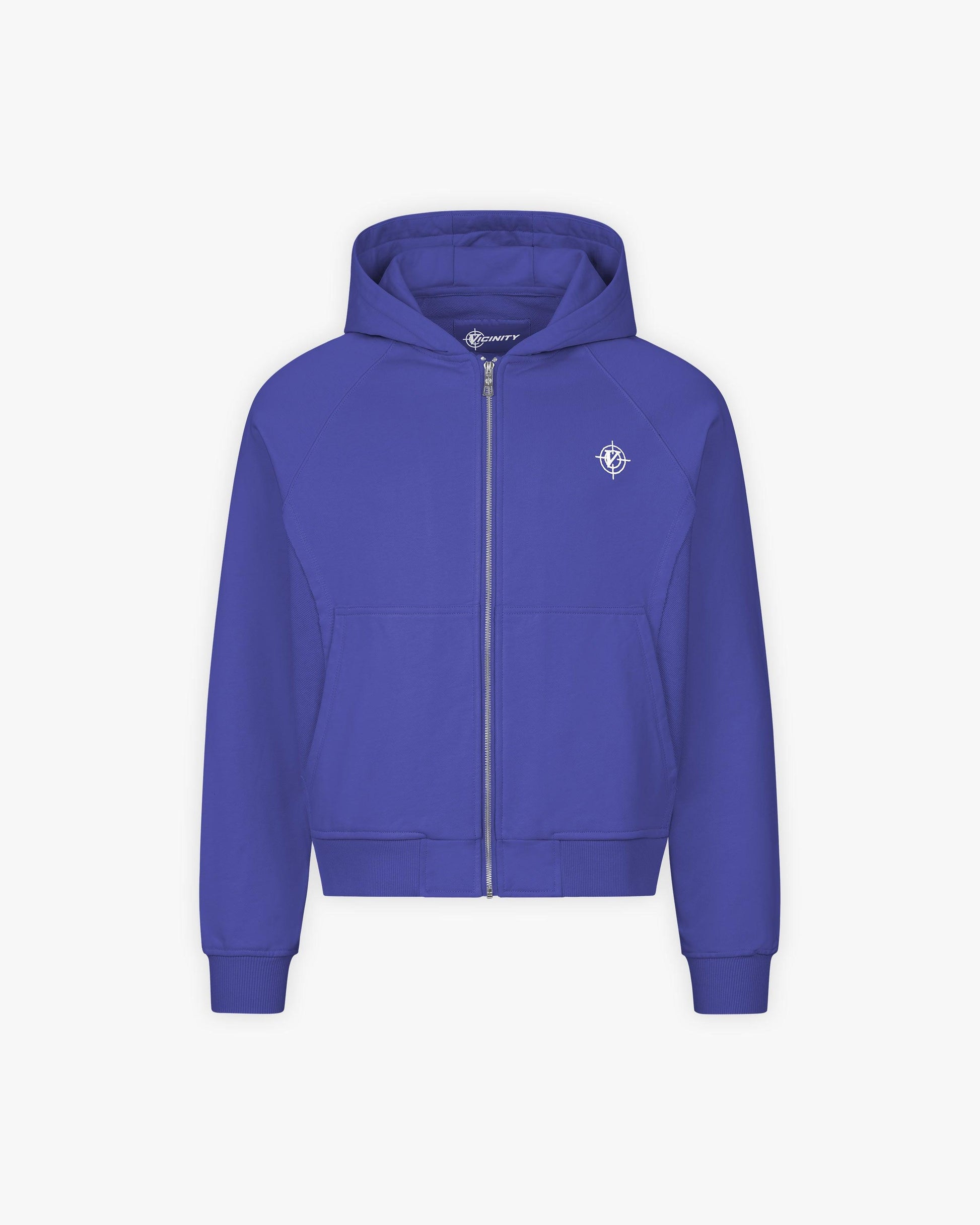 INSIDE OUT ZIP HOODIE OCEAN BLUE - VICINITY