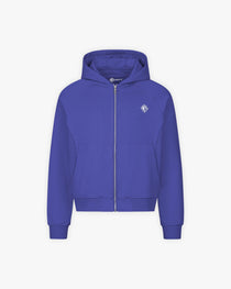 INSIDE OUT ZIP HOODIE OCEAN BLUE