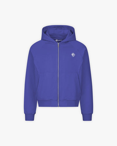 INSIDE OUT ZIP HOODIE OCEAN BLUE