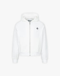 INSIDE OUT ZIP HOODIE WHITE