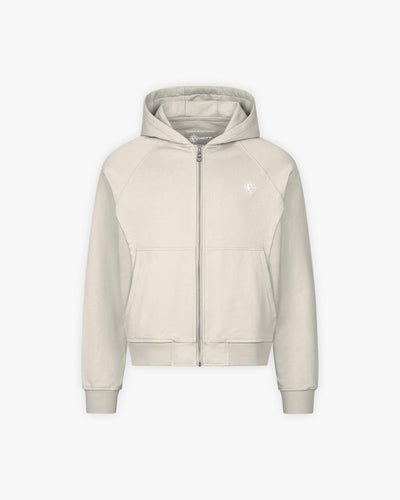 INSIDE OUT ZIP HOODIE BEIGE