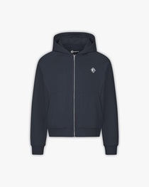 INSIDE OUT ZIP HOODIE NAVY