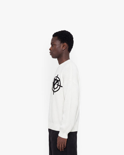 V-LOGO KNITWEAR WHITE
