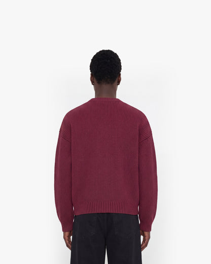 V-LOGO KNITWEAR DARK CHERRY