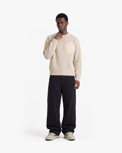 V-LOGO KNITWEAR BEIGE