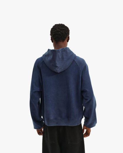 PASSPORT HOODIE WASHED BLUE