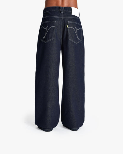 VOLUME DENIM RAW BLUE