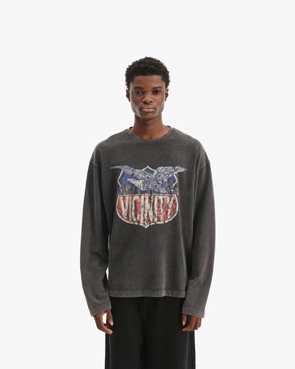 ROUTE VICINITY LONGSLEEVE VINTAGE BLACK