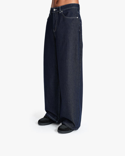 VOLUME DENIM RAW BLUE
