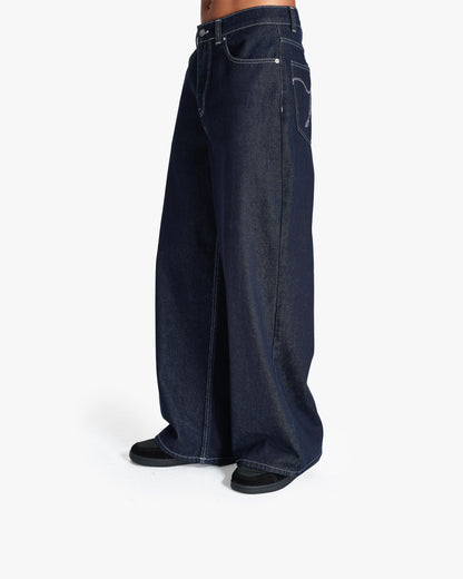 VOLUME DENIM RAW BLUE