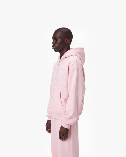 GRAFFITI ZIP-HOODIE PINK