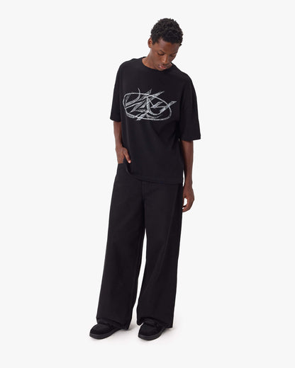 DRAWN SCRIPT TEE BLACK