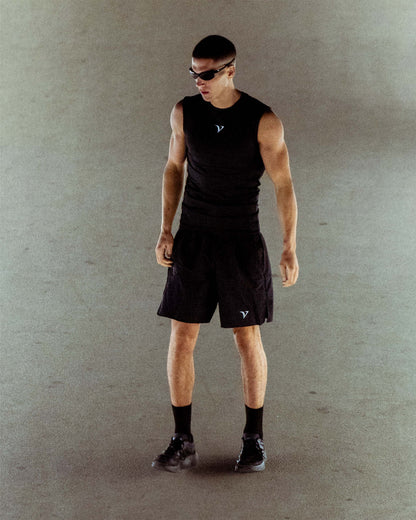 ACTIVEWEAR TRACK SHORTS BLACK