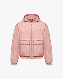SCRIPT LOGO LEATHER JACKET VINTAGE PINK