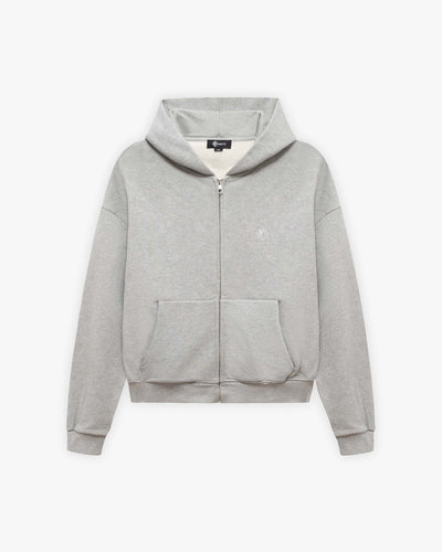 SOFTS ZIP-HOODIE GREY MELANGE