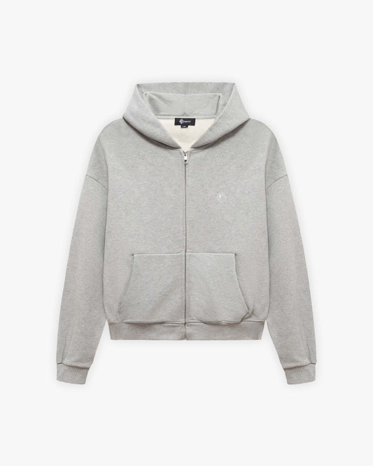 SOFTS ZIP-HOODIE GREY MELANGE