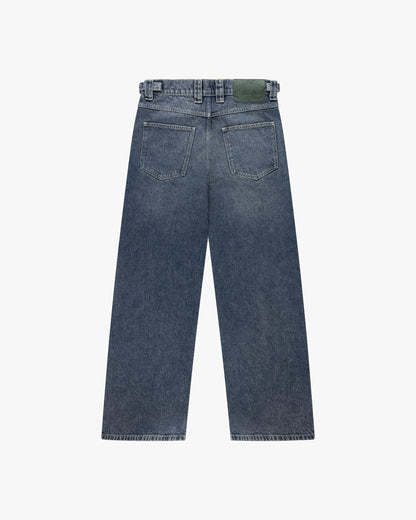 EMBOSSED SCRIPT LOGO DENIM BLUE