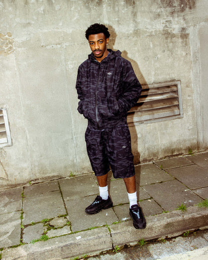 TRACK SHORTS DOTTED CAMO BLACK