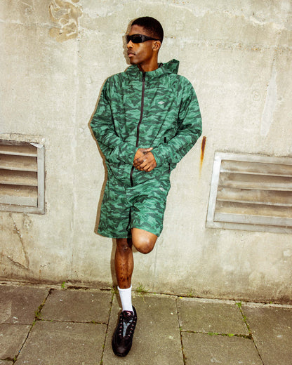 TRACK SHORTS DOTTED CAMO GREEN