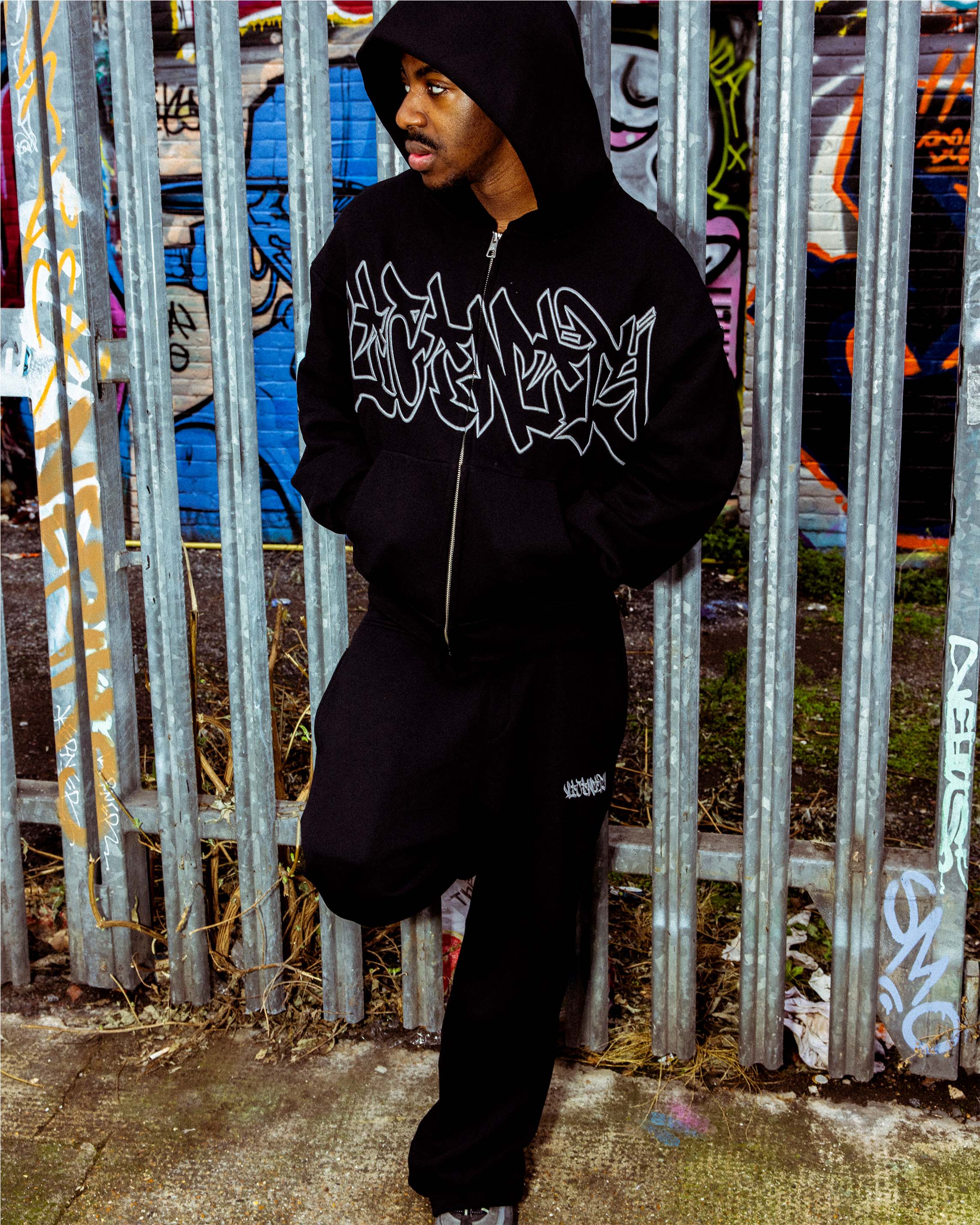 GRAFFITI ZIP-HOODIE BLUE – VICINITY