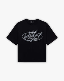 DRAWN SCRIPT TEE BLACK