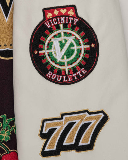 GAMBLER VARSITY JACKET BORDEAUX RED