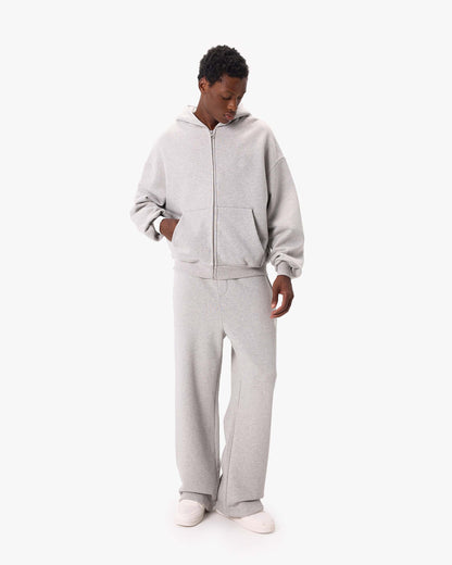 SOFTS ZIP-HOODIE GREY MELANGE