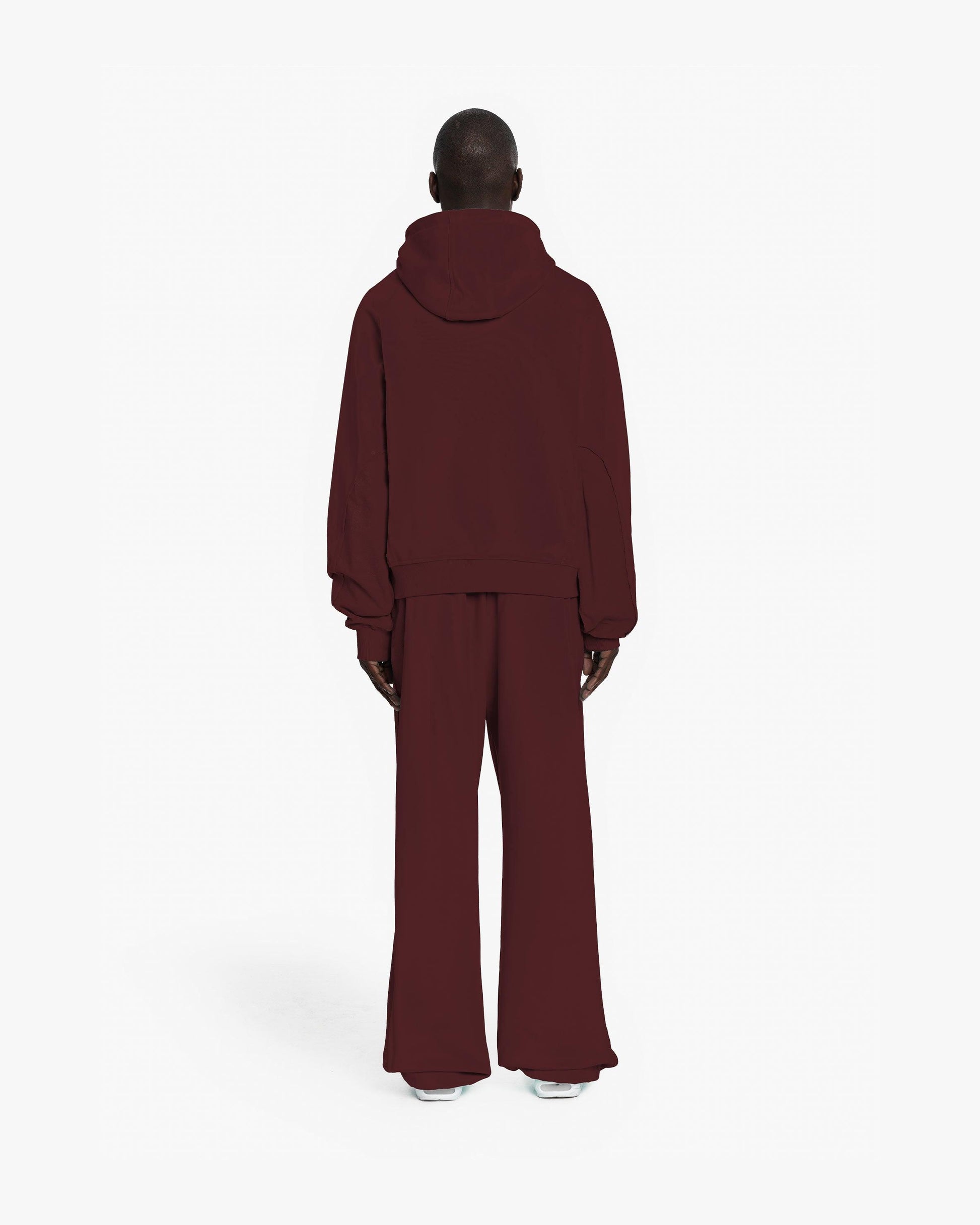 INSIDE OUT ZIP HOODIE WINE RED - VICINITY