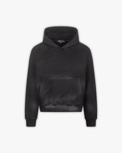 FADED WASH HOODIE BLACK