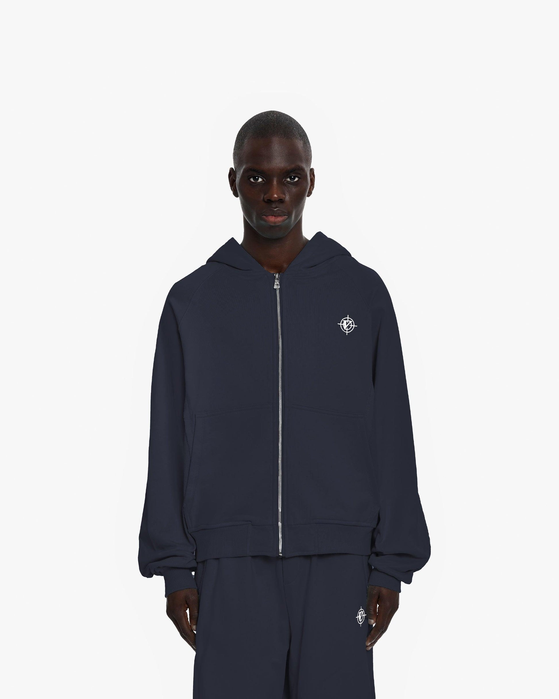 INSIDE OUT ZIP HOODIE NAVY - VICINITY